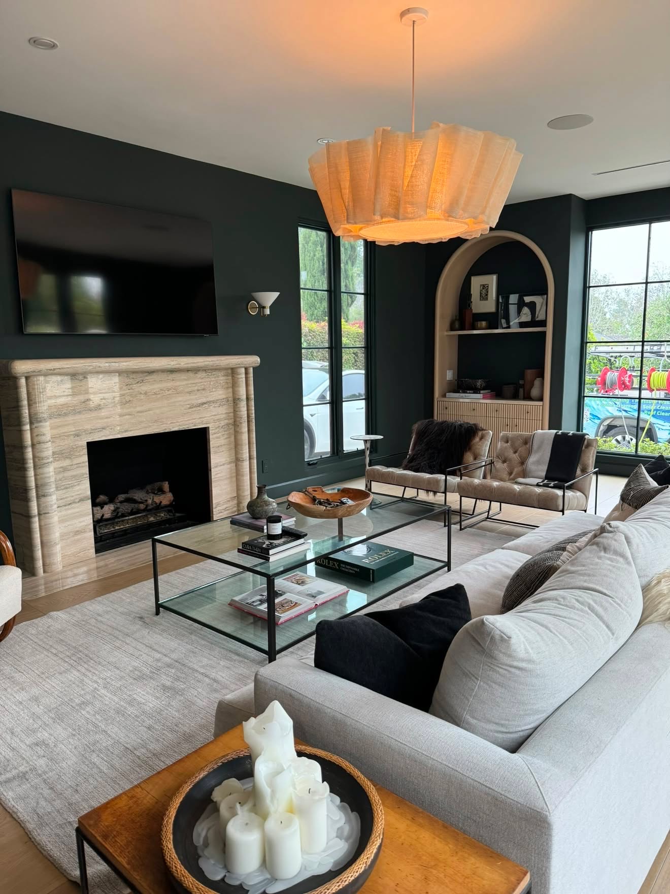 Crystal clear interior windows in a Pasadena living room